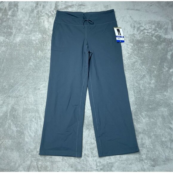 Mondetta Women's L High-Rise Straight Leg Pants Gray/Blue L1219 - Picture 3 of 13